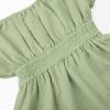 imageUhnice Girls Summer Casual Dress Bow Tie Back Dresses Off Shoulder Ruffled HemGreen