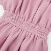 imageUhnice Girls Summer Casual Dress Bow Tie Back Dresses Off Shoulder Ruffled HemPink