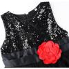 imageUhnice Sequin Sleeveless Tulle Mesh Flower Girl Party DressBlack