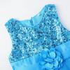 imageUhnice Sequin Sleeveless Tulle Mesh Flower Girl Party DressBlue