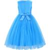 imageUhnice Sequin Sleeveless Tulle Mesh Flower Girl Party DressBlue