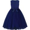 imageUhnice Sequin Sleeveless Tulle Mesh Flower Girl Party DressNavy Blue