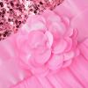 imageUhnice Sequin Sleeveless Tulle Mesh Flower Girl Party DressPink