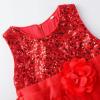 imageUhnice Sequin Sleeveless Tulle Mesh Flower Girl Party DressRed