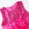 imageUhnice Sequin Sleeveless Tulle Mesh Flower Girl Party DressRose