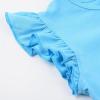 imageUhnice Toddler Girl Tutu Flutter Sleeve Summer Dress Casual Party Tulle SundressBlue Rainbow