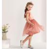 imageUhnice Toddler Girl Tutu Flutter Sleeve Summer Dress Casual Party Tulle SundressPink