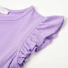imageUhnice Toddler Girl Tutu Flutter Sleeve Summer Dress Casual Party Tulle SundressPurple Flower