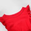 imageUhnice Toddler Girl Tutu Flutter Sleeve Summer Dress Casual Party Tulle SundressRed
