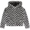 imageSpeechless Girls Hooded Faux Fur JacketBlackWhite