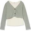 imageSpeechless Girls Rib Knit Sweater with Plain TeeSageIvory