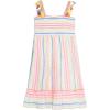imageSpeechless Girls Striped CottonLinen Smocked Dress with Tassel Trim ampamp Flounce HemStripes