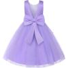 imageUhnice Flower Girl Dress Satin Ball Gown for Wedding Party with BowknotPurple