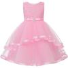 imageUhnice Flower Girl Dress Sleeveless Tulle Tutu Beaded Embroidery for Wedding Birthday PartyPink