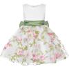 imageUhnice Flower Girl Floral Dress Sleeveless Dresses with Detachable Bow for Wedding PartyGreen