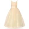 imageUhnice Flower Girl Spaghetti Strap Dress ALine Ball Gown Tulle Dresses for Wedding Birthday PartyApricot