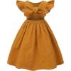 imageUhnice Toddler Girls Tie Back Bowknot Casual DressCaramel