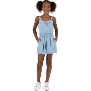 imageSpeechless Girls Sleeveless Smocked Back RomperLight Denim