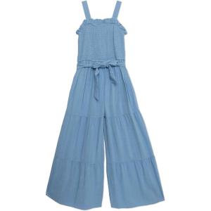 imageSpeechless Girls Sleeveless Smocked Back Wide Leg JumpsuitPeriwinkle
