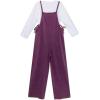 imageSpeechless Girls 34 Sleeve French Terry Top and Jumpsuit SetPlum
