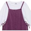 imageSpeechless Girls 34 Sleeve French Terry Top and Jumpsuit SetPlum
