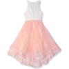 imageSpeechless Girls 716 Tween Maxi Dress with Wide Ribbon Hem for Formal Dance Or PartyIvory Blush