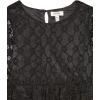 imageSpeechless Girls Embroidery Mesh Long Sleeve TopBlack