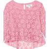 imageSpeechless Girls Embroidery Mesh Long Sleeve TopBlush
