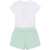 imageSpeechless Girls Graphic Tee and Seersucker Plaid Short SetWhiteMint