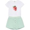 imageSpeechless Girls Graphic Tee and Seersucker Plaid Short SetWhiteMint