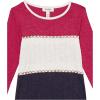 imageSpeechless Girls Long Sleeve Knit Rib TopRedNavyOffwhite