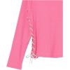 imageSpeechless Girls Rib Knit Long Sleeve Side DrawstringFuchsia