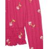 imageSpeechless Girls Ruched Floral Long Sleeve TopPink