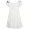 imageSpeechless Girls Short Sleeve Embroidered Babydoll DressWhiteBlue