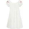 imageSpeechless Girls Short Sleeve Embroidered Babydoll DressWhitePink