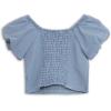 imageSpeechless Girls Short Sleeve Knit Denim Studded Pullover TopLight BlueGem