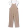 imageSpeechless Girls Short Sleeve Tee and Jumpsuit SetTanWhite