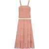imageSpeechless Girls Sleeveless Pleated Top and Maxi Tiered Skirt SetCoral