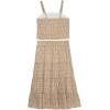 imageSpeechless Girls Sleeveless Pleated Top and Maxi Tiered Skirt SetIvoryTan