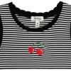 imageSpeechless Girls Sleeveless Striped Embroidered Tank TopBlackWhite Stripe