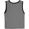imageSpeechless Girls Sleeveless Striped Embroidered Tank TopBlackWhite Stripe
