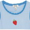 imageSpeechless Girls Sleeveless Striped Embroidered Tank TopBlue Stripe