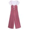 imageSpeechless Girls Solid Twill JumpsuitDark Rose