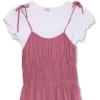 imageSpeechless Girls Solid Twill JumpsuitDark Rose