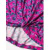 imageSpeechless Girls Twist Front Short Sleeve TeeFuschiaNavy