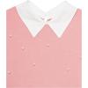 imageSpeechless Girls Twofer Pearl Beaded Drop Shoulder PulloverCoralWhite