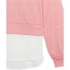 imageSpeechless Girls Twofer Pearl Beaded Drop Shoulder PulloverCoralWhite
