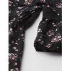 imageSpeechless girls Border Print Bell Sleeve Woven RomperBlackCoral