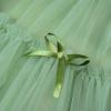 imageUhnice Flower Girl Bow Dress Sleeveless Tulle Gown with Pearl Beading for Wedding Birthday PartyGreen