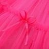 imageUhnice Flower Girl Bow Dress Sleeveless Tulle Gown with Pearl Beading for Wedding Birthday PartyHot Pink